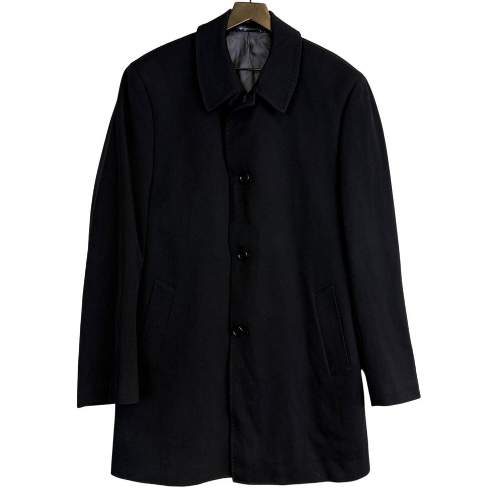 Cardinal of Canada Loro Piana Storm System Wool Black Coat - 44R
